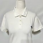 Abercrombie & Fitch Y2K Moose Logo Short Sleeve Polo Shirt White Size Medium Photo 3