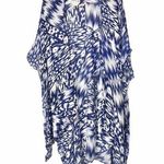Anthropologie Michael Stars Blue & White Boho Duster OS Photo 0
