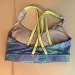 Lululemon Energy Bra Size 4 Blue/Yellow Print Photo 1