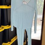 Gap  Love Collection Mint White Striped Pajama Set Size Small (XS Oversized) Photo 0