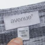 Avenue  Gray Striped 3/4 Sleeve Pullover Top Womens Size 18/20‎ Photo 3