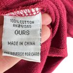 OURS 100% Cotton Red Full Zip Pleated Collared Vest Pockets Cinching Cord Size M Size M Photo 8