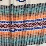 Vintage 70s Handmade Embroidered Ecuador Blanket Kaftan Dress Medium Large Orange Photo 9