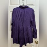 Soft Surroundings  Purple Pin-tuck Pleat Button Up Long Sleeve Top Size Medium Photo 2