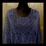 Cato crochet blue oversized sweater. Size large. Photo 3