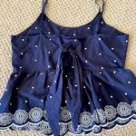 Arizona Jeans Arizona Cotton Top in Navy and White. Photo 4