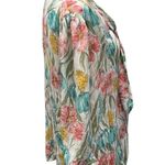 Vintage Floral tie front sheer blouses size 14 White Photo 5
