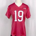 Under Armour Notre Dame Pink Football Jersey Ladies Sz M #19 New Fighting Irish Photo 7