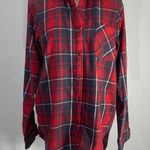 Denim & Supply Ralph Lauren Boyfriend Fit Red Plaid Button Down Flannel … Photo 0