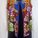 Joyous & Free Dress Sleeveless Beaded Patterned Attached Vest Size Medium Black Photo 0