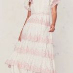 Love Shack Fancy white pink tiered martine maxi dress Photo 0