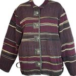 White Stag Vintage Jacket Women's Striped Tapestry Blazer Toggle Japanese Large Photo 1