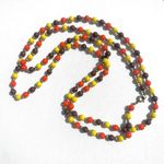 Orange and yellow beaded vintage necklace Photo 1