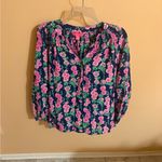 Lilly Pulitzer  Elsa Top in Navy De Vine Oyster Bay Photo 1