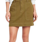 Old Navy Womens Utility Pocket Mini Skirt Olive Green satin moss Size 2 Photo 0