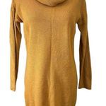 Lulus Tea Reader Mustard Yellow Turtleneck Sweater Dress XS Cowl Neck Girly Photo 0
