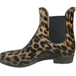 J.Crew women's chelsea cheetah casual fashion rain boots 1" heel size 7 Photo 2