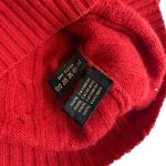 Ralph Lauren Black Label Women’s XS Cable Knit 100% Cashmere Sweater Red V-Neck Photo 2