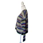 CAbi  Sweater Womens Size M Multicolor Fair Isle Knit Crew Neck Bohemian Festive Photo 2