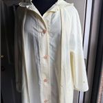 Vintage Betty Rose hooded silk blend loose maxi trench coat, one size White Photo 2