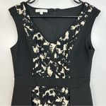 London Times Black & White Abstract Peplum Pencil Shift Dress Size 6 Photo 1