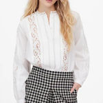 Madewell women’s Gingham Mini Skort wool blend black and white Size 12 NWT Photo 0