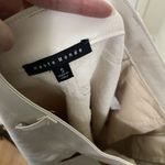 Haute Monde Ivory faux leather maxi high slit skirt size small Photo 4