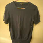 Brooks Brothers Women’s  Supima Cotton Short Sleeved Navy Sweater Sz Large Photo 0