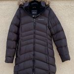Marmot Black Montreal Long Down Puffer Jacket Faux Fur Hood S 700 Fill Photo 0