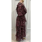 Hale Bob Jade Lurex Jacquard Tiered Dress Floral Romantic Bohemian Cottagecore Photo 4