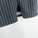 Tiger Mist  | Clara Striped Pinstripe Tie Strap Mini Slit Dress Black White Photo 7