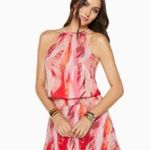 Ramy Brook  Bradley Smocked Mini Dress Size Small Sleeveless Halter Pleated Photo 0