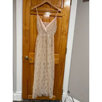 Vintage Feminine Gilead Lace Robe & Slip Set Pink Satin Trim Size Large NWOT Photo 1