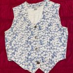 Boutique Vintage Denim Floral Vest Photo 0