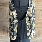 ASTR Womens Top XS Black Yellow Snake Pattern Glam Photo 1