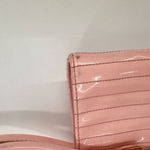 Ted Baker London Women's Patent Leather Quilted Tote Handbag Pink Size Large Photo 6