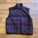 Vintage CB Sports Aztec Print 90’s Vest Full Zipper Style Medium Reversible Photo 0