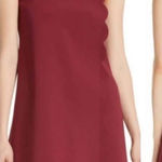 Ted Baker  Dresses Jasmint Burgundy Scalloped Overlay Dress Size 1‎ (size 4) Photo 0