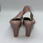 Enzo Angiolini  Eaanara Leather Pink Snake Skin Slingback Heels Women 6M Career Photo 9