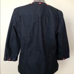 Alfred Dunner Womens 12 Open Front Denim Look 3/4 Sleeves Light Weight Jacket Photo 8