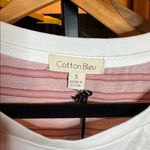 NWT Cotton Bleu by Nu Label Contrast Striped Short Sleeve T Photo 5