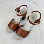 a.n.a  VIsta Platform Chunky Heel Clog Ankle Strap Open Toe Sandals Size 10 Brown Photo 8