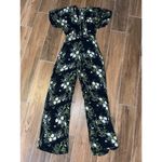 Reformation Lemongrass Jumpsuit in Black 0 Womens Floral Dressy Outfit Photo 4