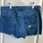 Old Navy  Blue Jean Shorts Distressed Raw Hem - Boyfriend Photo 2