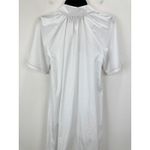 Madewell  Poplin Splitneck Midi Shirtdress Cotton White Pockets Relaxed XS NWT Photo 14