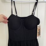 REWASH NEW  women’s solid black‎ molded cup adjustable strap minidress small Photo 1