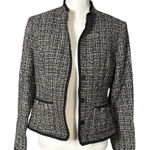 Vintage Harold’s Tweed Blazer Wool Blend Size 10 Black Fringe Pockets Preppy Photo 0