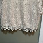 Adiva Blouse Cream White Lace Crochet Hem Boatneck Dolman PL Size undefined Photo 2