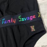 Savage X Fenty Forever Savage Bodysuit Ranibow Foil Size Small Black Photo 8