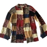 Vintage Castle Square Patchwork Sweater Red Photo 2